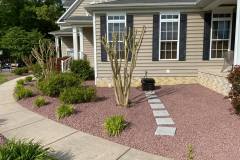 Gravel over Mulch Landscape Design