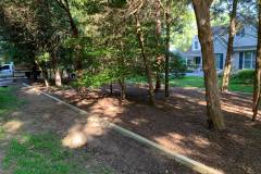 Tall Timbers Wood border with Mulch Top Soil and Seeding